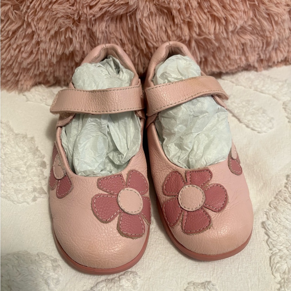 Pediped Pink Floral Kids Dress Shoes